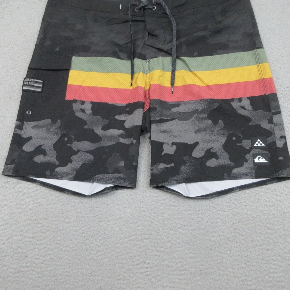 Quiksilver‎ Highline Hawaii Board Shorts Mens 42 Camo Stripe Surf Swim Beach